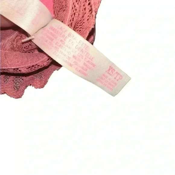 Bundle of 2 Victoria secret/pink size XS bralettes. VGUC.‎ Burgundy & rose - Picture 12 of 13